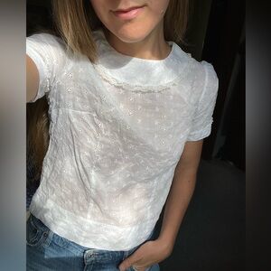 Vintage Handmade Eyelet Blouse